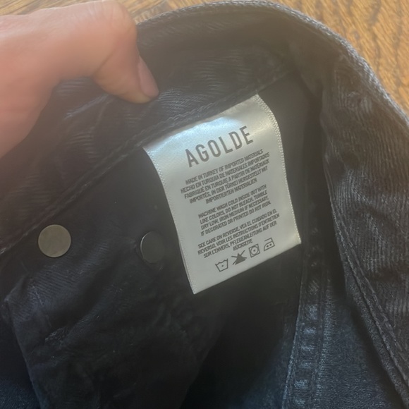 Agolde Riley Cutoff Shorts in Color Vortex - Picture 6 of 7